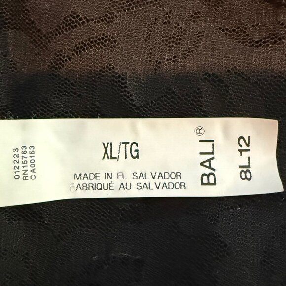 Bali Lace ‘N Smooth Shaping Cami Black Size XL - Picture 9 of 11